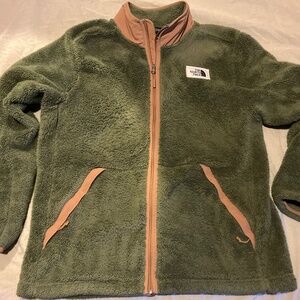 The North Face Men L Green fleece Zip up Jacket